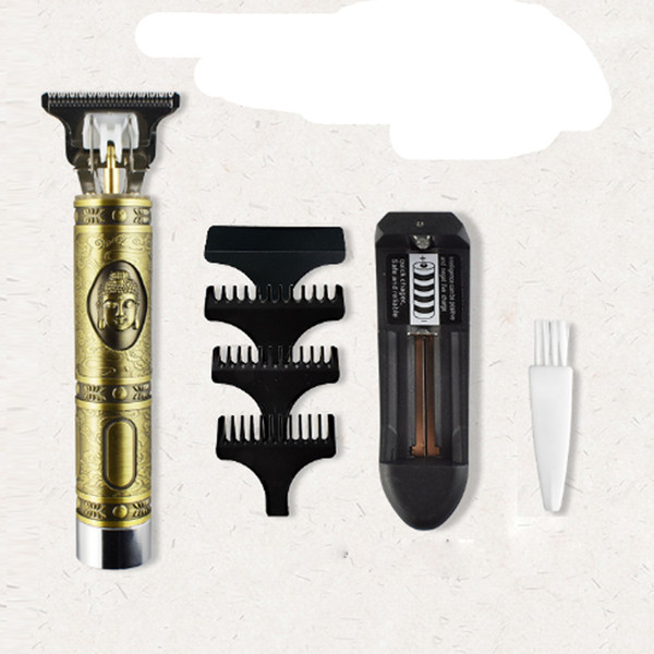 Close-cutting Digital Hair Trimmer Rechargeable Electric Hair Clipper Gold Barbershop Cordless 0mm T-blade Baldheaded Outliner Men VS Kemei
