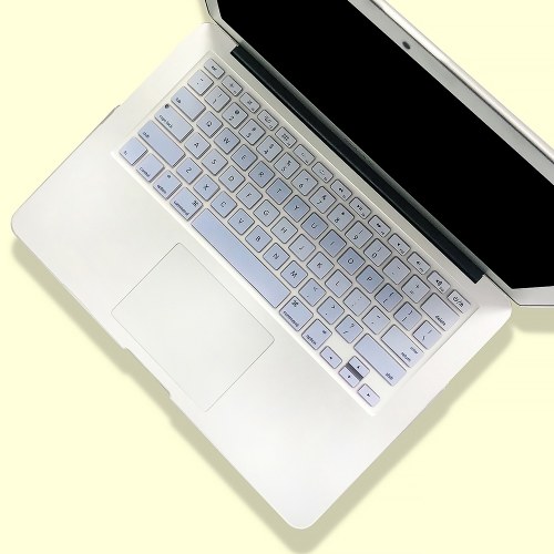 Housse de clavier en TPU Film de protection pour clavier anti-poussière Compatible avec Apple MacBook Air 13,3 pouces A1466 / A1369 bleu