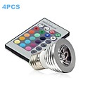 4pcs RGB Light LED Spot Bulb without Remote Control  3W E27(AC85~265V)