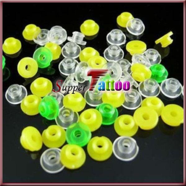 300Pcs Colorful Silicon Rubber bands Grommets Nipples For Tattoo Machine Needles Supplies