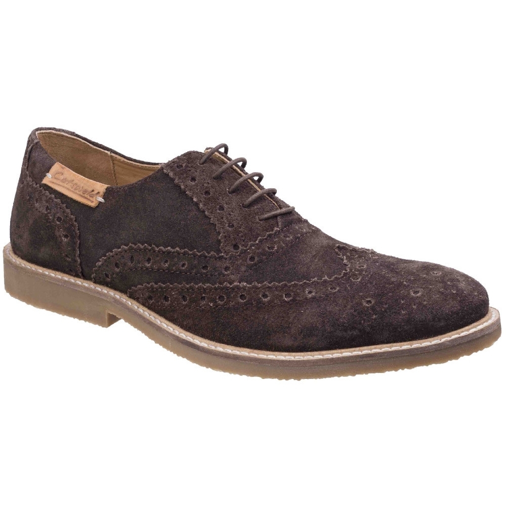 Cotswold Mens Chatsworth Suede Oxford Brogue Lace Up Casual Shoes UK Size 11 (EU 45  US 12)