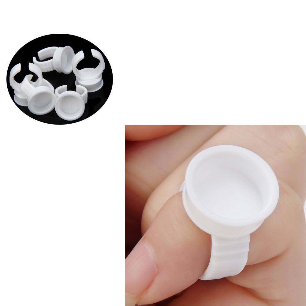 Wholesale- Tattoo accesories 50Pc Microblading Pigment Glue Rings Tattoo Ink Holder For Semi Permanent Makeup u61025