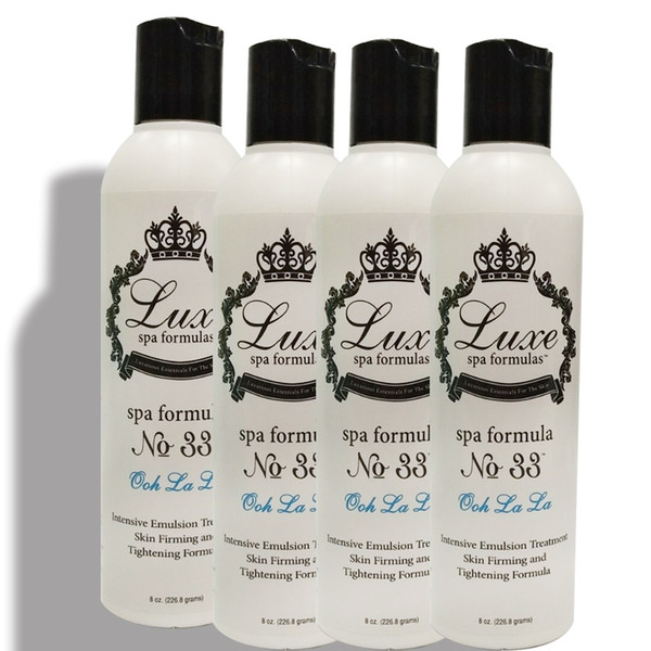 award winning and selling anti cellulite cream skin firming and skin tightening treatment- luxe spa formula no.33 (8oz. bottle)