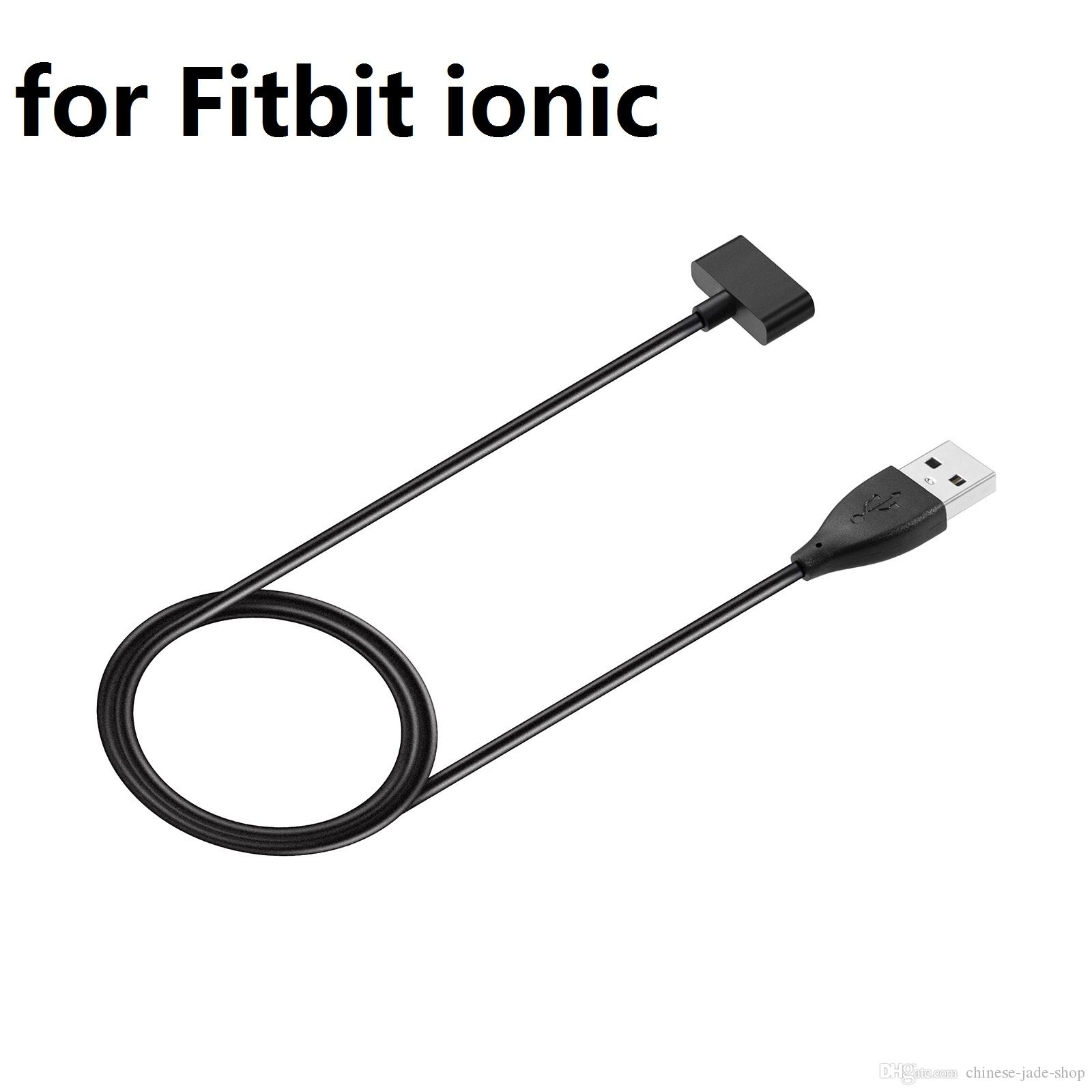 30cm 100cm USB Power Charger Charging Cable wire for Fitbit ionic Wristband Bracelet 100PCS/LOT
