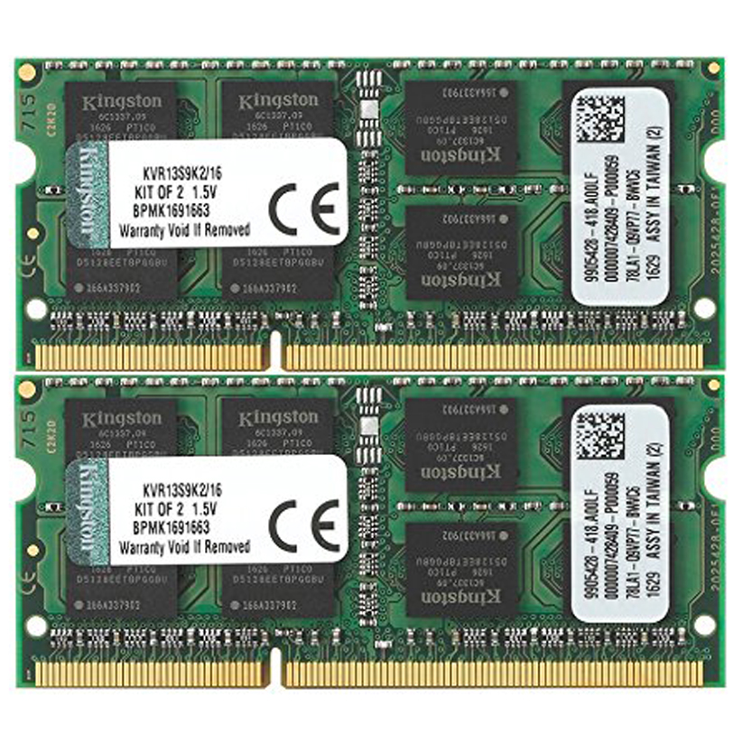 Kingston ValueRAM 16GB (2x8GB) 1333MHz DDR3 Non-ECC 204-Pin CL9 SODIMM Laptop Memory Module