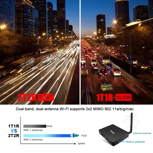 K7 Smart TV Box DVB-S2 & DVB-T2 / T & DVB-C Set-top Box Android 9.0 S905X2 64 bits 2.4G + 5G WiFi Dual-bande BT4.1 UHD 4K VP9 H.265 4 Go / 64 Go