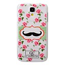 Mustache Pattern PC Brushed Hard Case for Samsung Galaxy S4 I9500