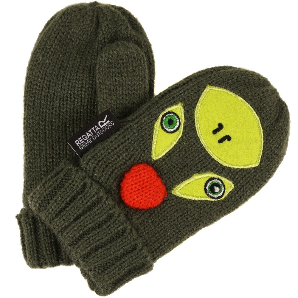 Regatta Boys & Girls Animally II Acrylic Knit Character Mitts Gloves 2-4 Years
