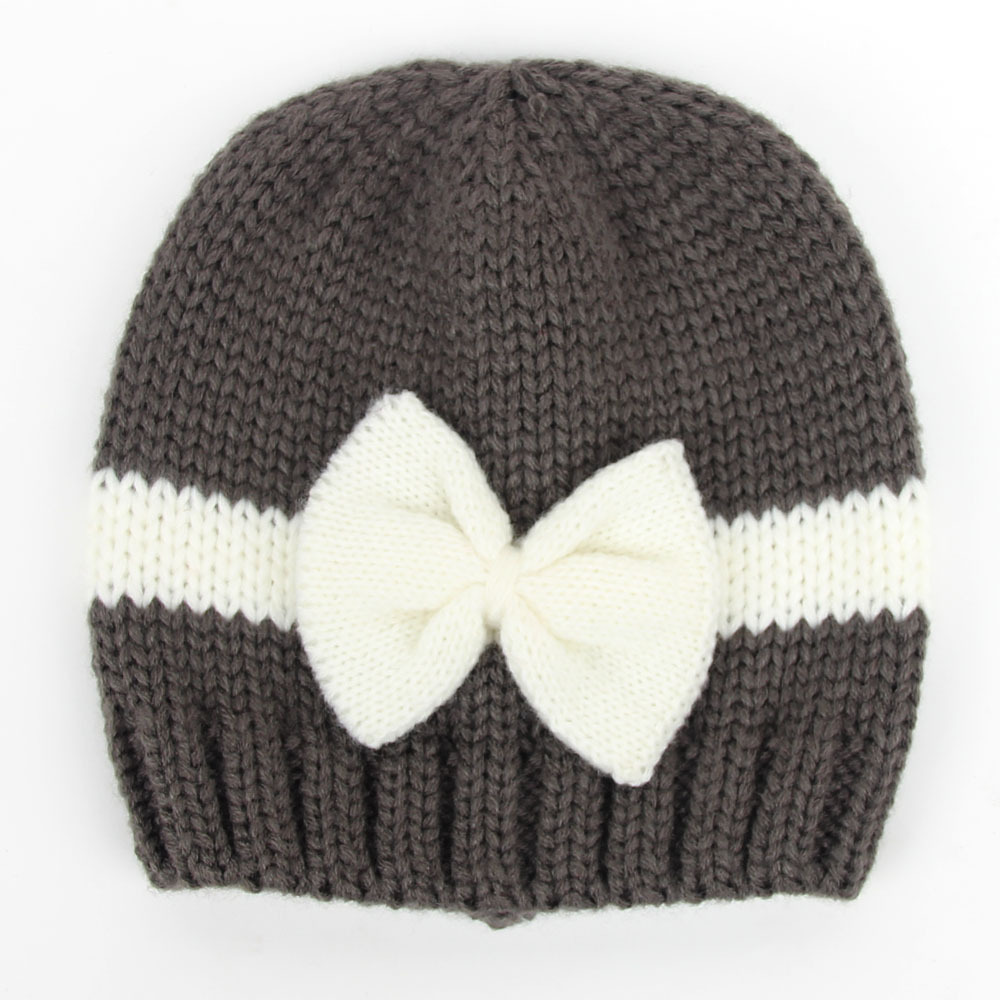 Bow Design  Baby Photography Props Knitting Hat