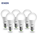 IENON@ 6pcs E27 7W 560-630LM 6000K Cool White Light  Large Angle LED Globe Blub(AC100-240V)