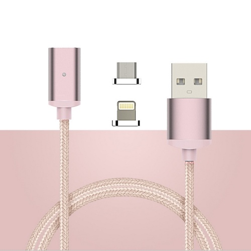 3 in 1 Magnetic USB Adapter Charging Data for Micro-USB Type-C iOS for iPhone Universal Braided  Magnetic Data Cable
