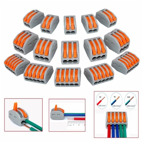 Fast Wire Connector Universal Junction Compact Wiring Connectors PCT-213 Many Models For Choose 20pcs 2/3/5 Way Electric Cable Box