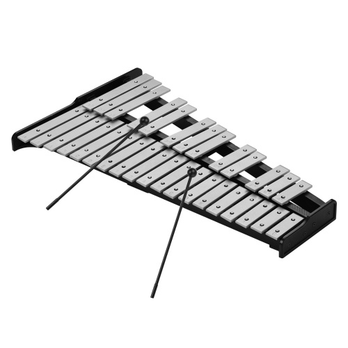 Barres en aluminium solide de base en bois de Glockenspiel éducatif de 32 notes de xylophone