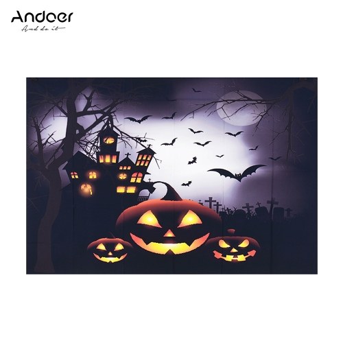 Andoer Halloween Style 1.5 * 2.1meters / 5 * 7feet Pliable Vinyle Photographie Fond Toile Fond