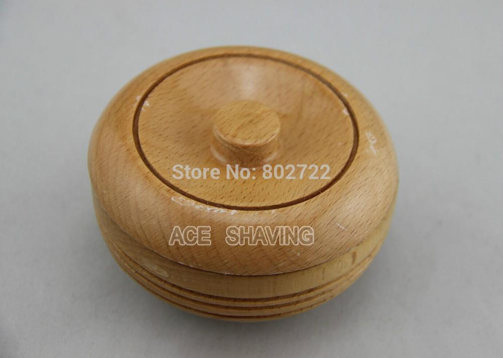 Slight Defect Surface Beech Wood Shaving Bowl Shaving Mug With A Lid Wooden Shaving Cup