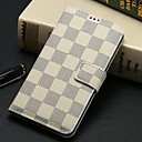 Plaid Pattern Leather Wallet Flip Case Cover with Stand for Samsung Galaxy S5 i9600