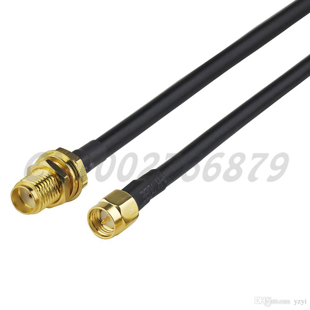 3..3ft 100cm RF SMA Jack bulkhead to SMA Plug Straight KSR195(LMR195) Pigtail Cable Antenna Feeder assembly Wireless Infrastructure