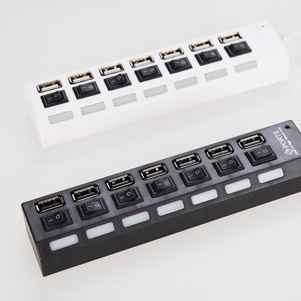 hight quality 4 or 7 port usb extension splitter hi-speed usb2.0 480mbps usb hub ports compatible with usb 1.1/1.0 for lappc no box 2018