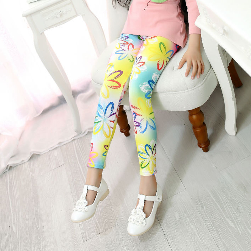 Print Milk Silk Floral and Butterfly Leggings