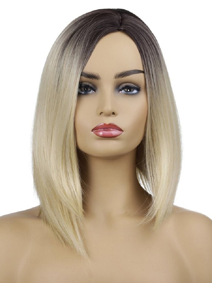 Medium Side Parting Gradient Straight Synthetic Wig