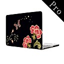 Carnation Flowers And Butterfly Design Full-Body Protective Plastic Case for MacBook Pro 13