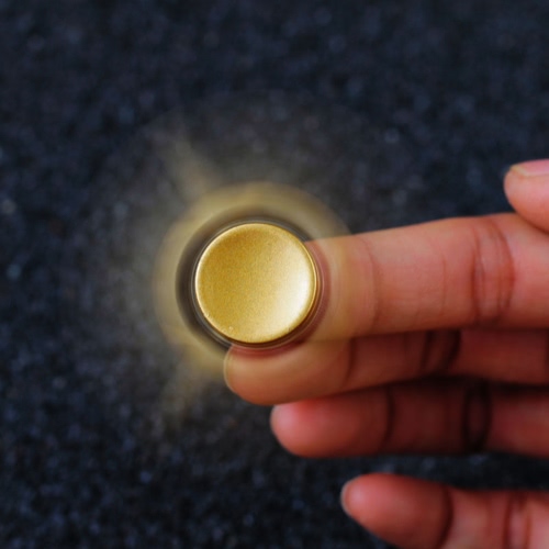 Fidget Spinner with Premium Stainless Steel Bearing Spin 4 Arms Hand Finger Toys for Autism Adult ADHD Stress Anxiety Relief Adult Children Metal