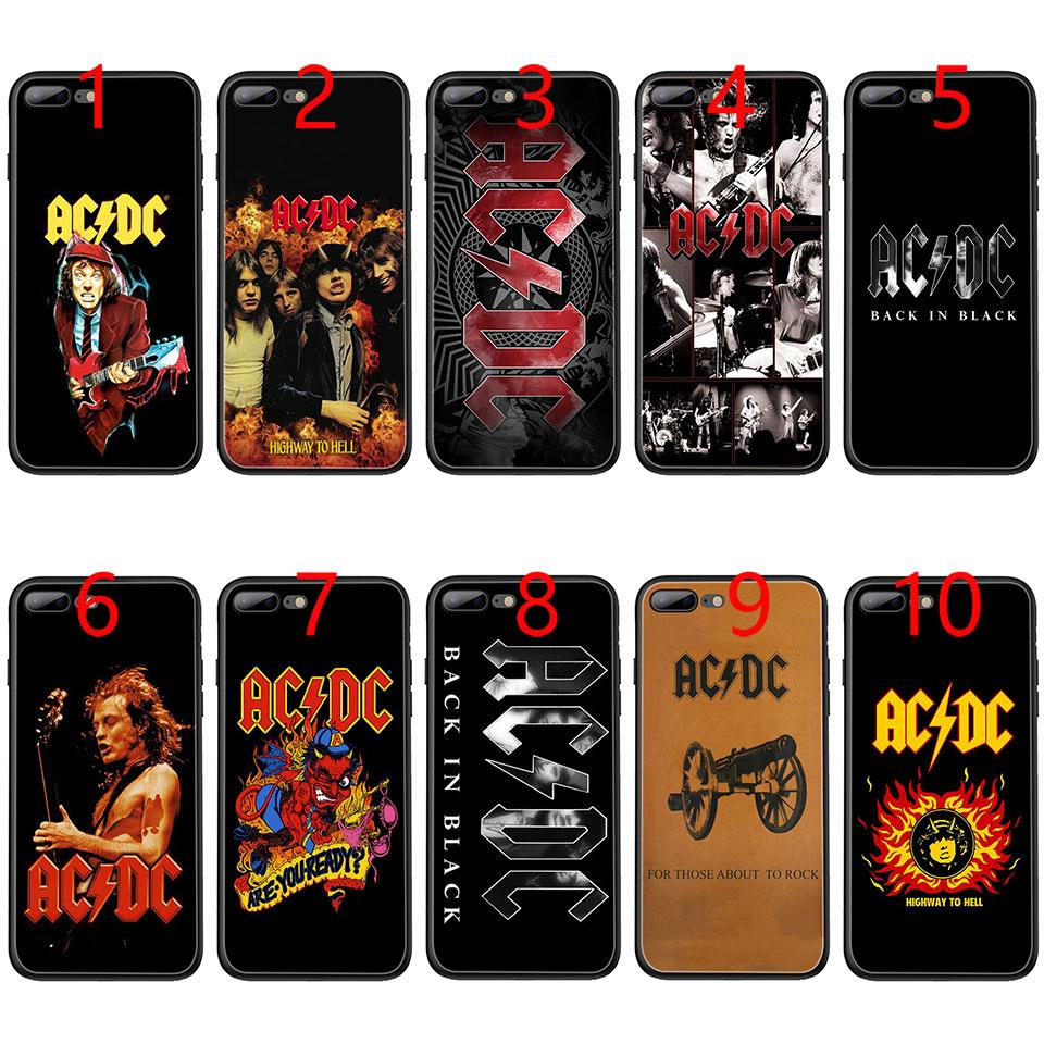 ac dc acdc poster Malcolm Young Soft Black TPU Phone Case for iPhone XS Max XR 6 6s 7 8 Plus 5 5s SE Cover