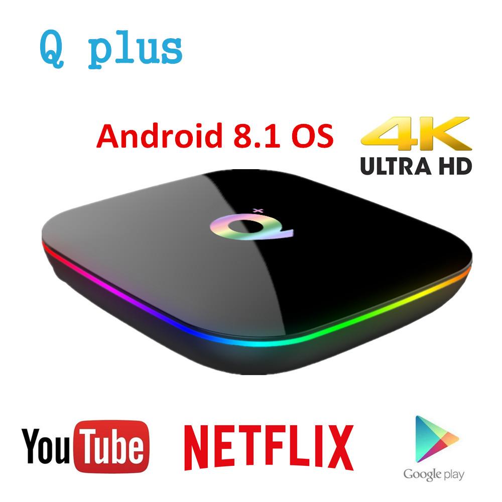 Q Plus Allwinner H6 Smart TV Box Android 9.0 TV Box 4GB Ram 32GB Rom 1080p 4K H.265 USB3.0 IP TV Netflix PK S905x2 Set Top Box