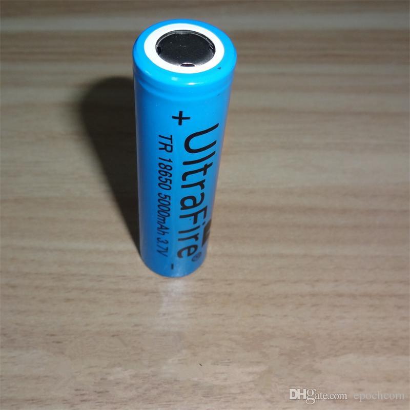High quality 18650 UltreFire battery, 18650 5000mAh Blue battery flat lithium battery, can be used in bright flashlight and so on.