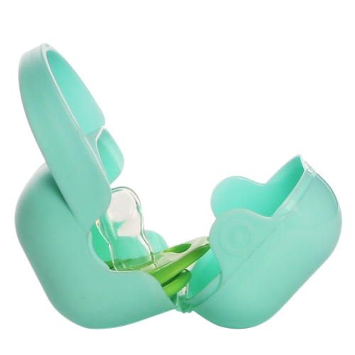 2Pcs Portable Baby Pacifier Snacks Case Container Nipple Shield Case Storage Box Holder Unisex Blue + Green