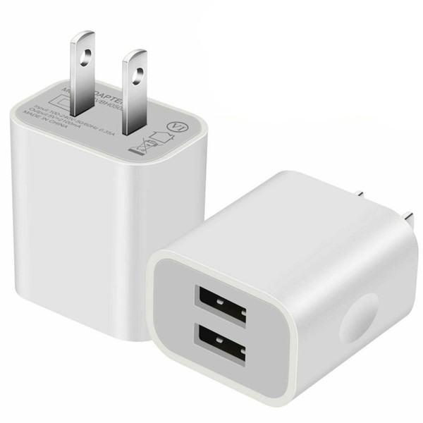 usb charger, charging block, 2.1a home travel double usb a wall charger multi for all smart phone