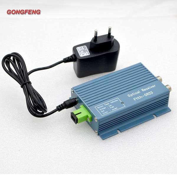 New OR23B FTTH CATV High Level Optical Receiver With AGC Converter SC APC Connector Mini Mode With Inch RF 2 Output Special Sale