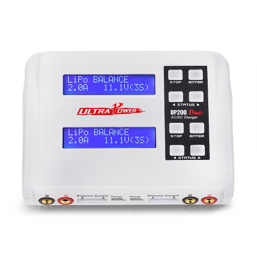 Ultra Power UP200 DUO 200W 10A AC / DC Batterie Solde Chargeur / déchargeur pour batterie LiPo LiFe Lilon LiHV NiCd NiMh Pb RC