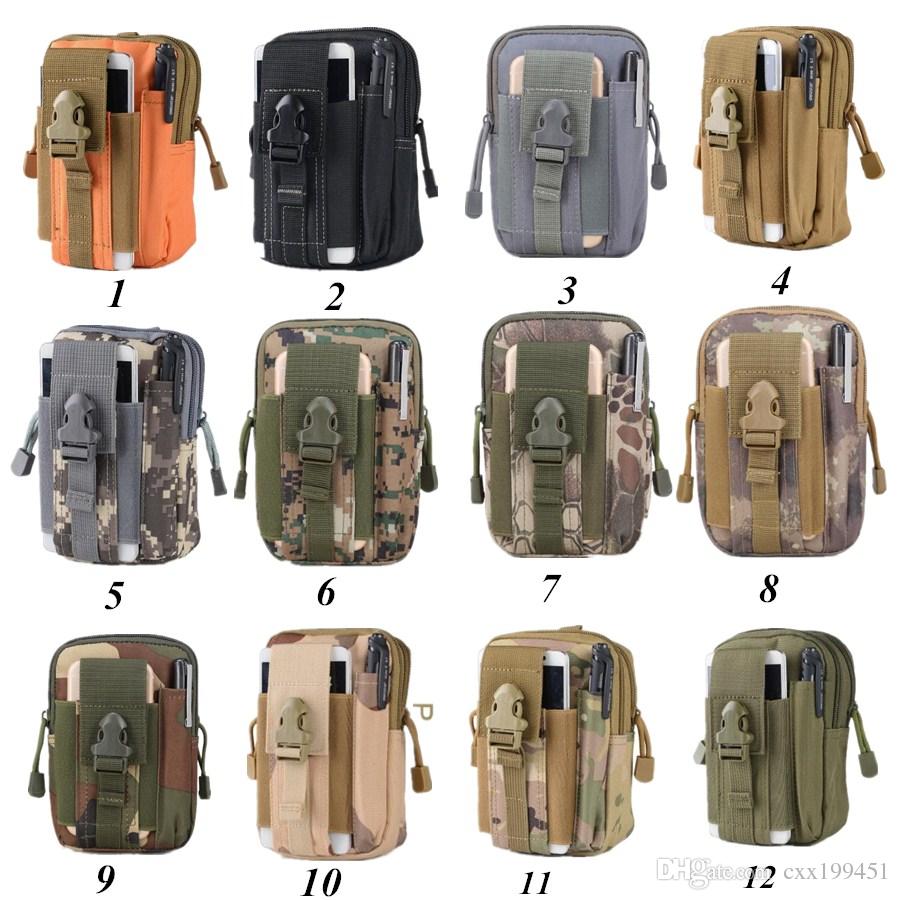 Universal Outdoor Tactical Holster Military Molle Hip Waist Belt Bag Wallet Pouch Purse Phone Cases for iPhone X Ship In 1 Day