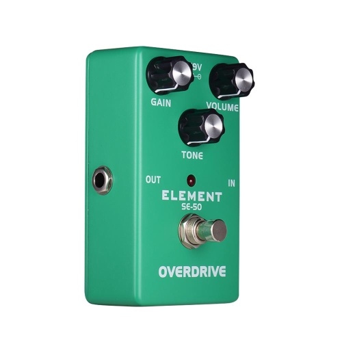 Pédale d’effet guitare Overdrive analogique avec contrôle du gain de volume True Bypass Full Metal Shell