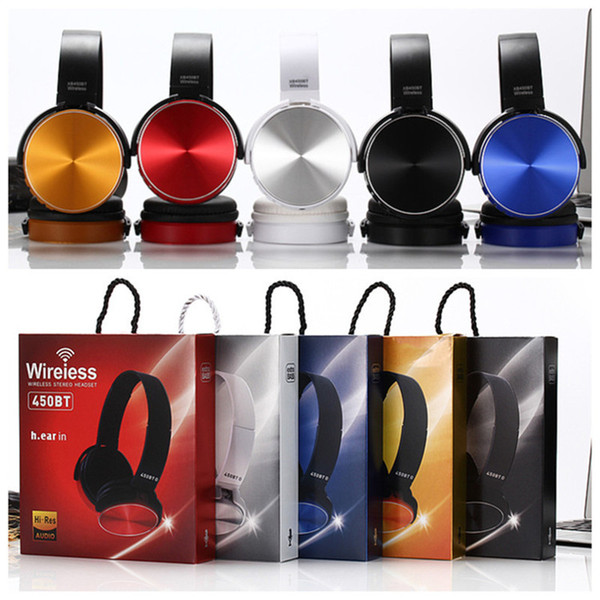 For Sony MDR-XB450BT Foldable Wireless Bluetooth Headphone heavy bass Folding earphone stereo headset with NFC FM support TF card