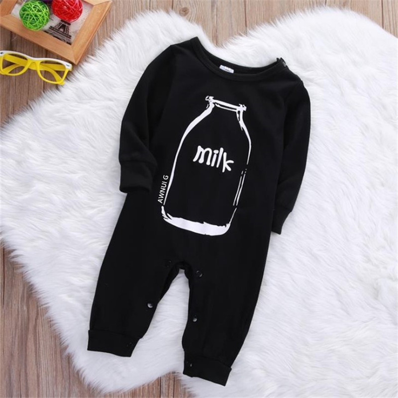 Baby Milk Bottle Print Jumpsuit