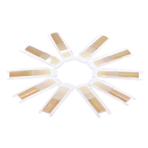 Anches Saxophone Soprano Sib Niveau Normal Force 2.5 pour Débutants, 10pcs / Boîte