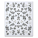 5pcs fleur noir de qualité supérieure Nail Art Sticker m-32