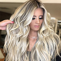 Synthetic Wig Body Wave Middle Part Wig Long Very Long Light Brown Synthetic Hair 65 inch Women's Party Highlighted / Balayage Hair Middle Part Brown Lightinthebox