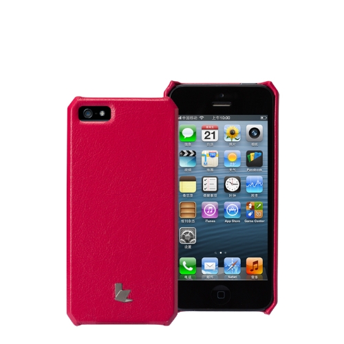 Jisoncase véritable cuir Etui Housse pour iPhone 5