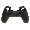 2 PCS Mushroom Caps and 2 PCS Black Thumb Stick Grips and 1 PC Silicone Case(Black)