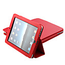 Protective PU Hard Leather Case  Stand for iPad 2/3 (Red)