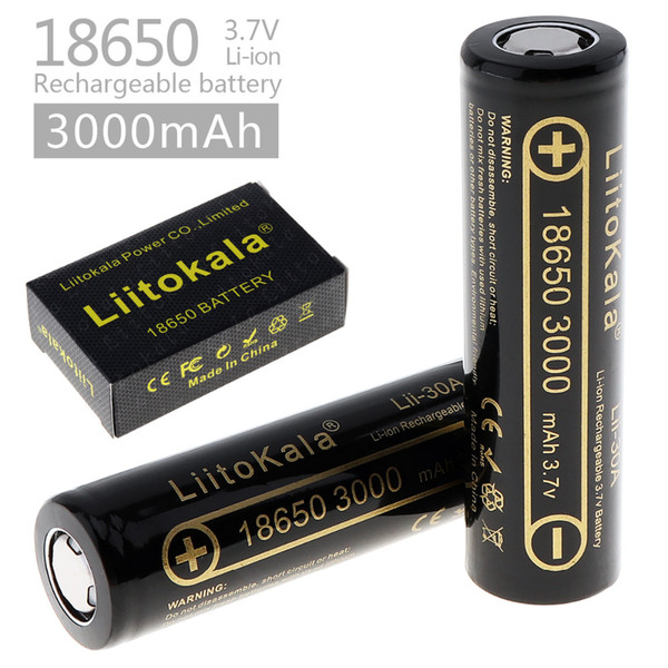 wholesale2020 new LiitoKala Lii-30A 18650 18650 3000mah High power discharge Rechargeable battery power high discharge,30A large current