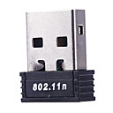 Mini USB 2.0 150Mbps IEEE802.11b/g/n Wireless Wi-Fi Network Adapter - Black
