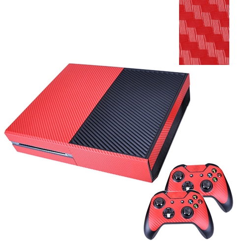 Original dabei Kohlefaser-Skin Aufkleber Protector rot Oberschale Xbox One & Game Controller