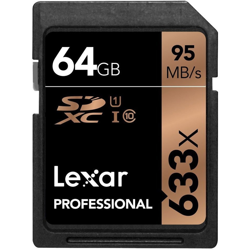 Lexar 64GB Professional SD Card (SDXC) UHS-I U1 - 95MB/s