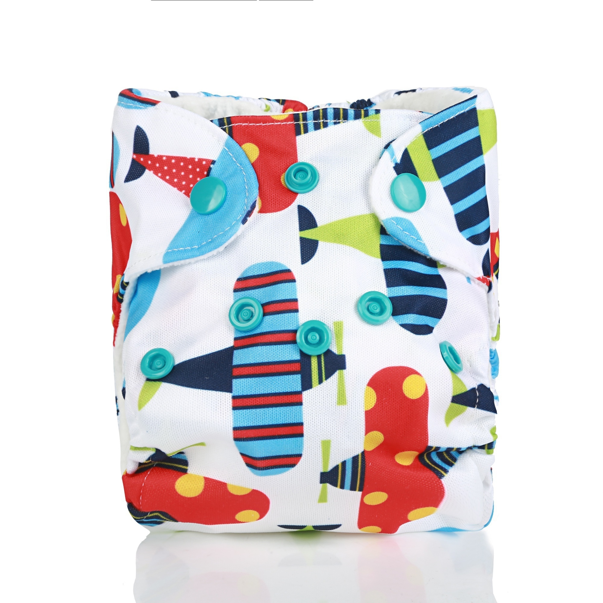 Reusable Waterproof Airplane Print All in One Cloth Diaper