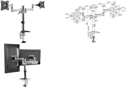 Logilink Dual Monitorhalterung 33,00cm (13)-27 8kg Tragkraft (BP0077)