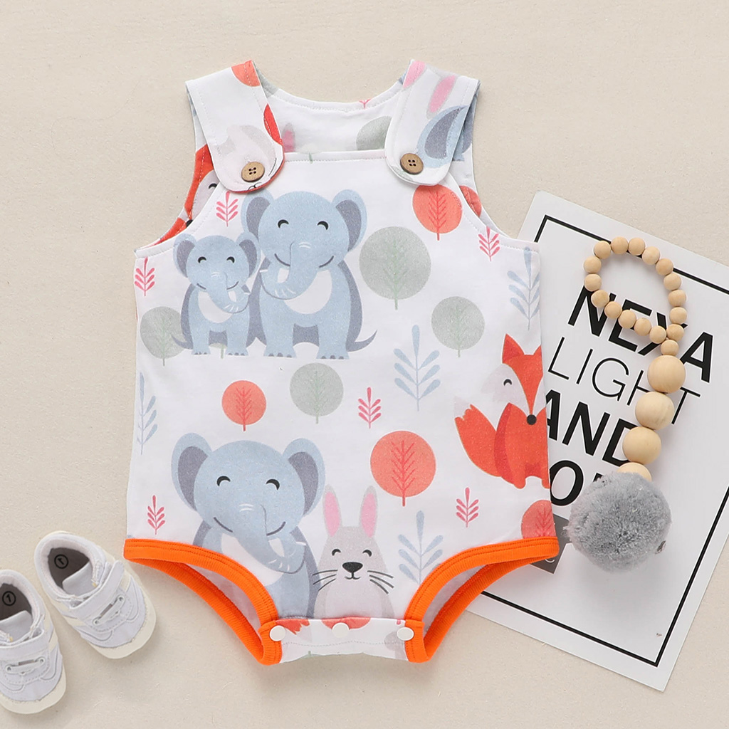 Baby Lovely Elephant Print Bodysuit